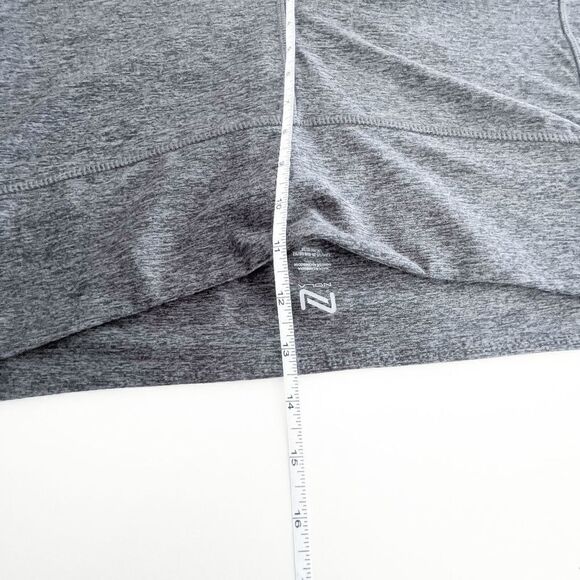 Nola Womens High Rise Elastic Waist Activewear Black Gray Capri Leggings Size 2X - Picture 12 of 12